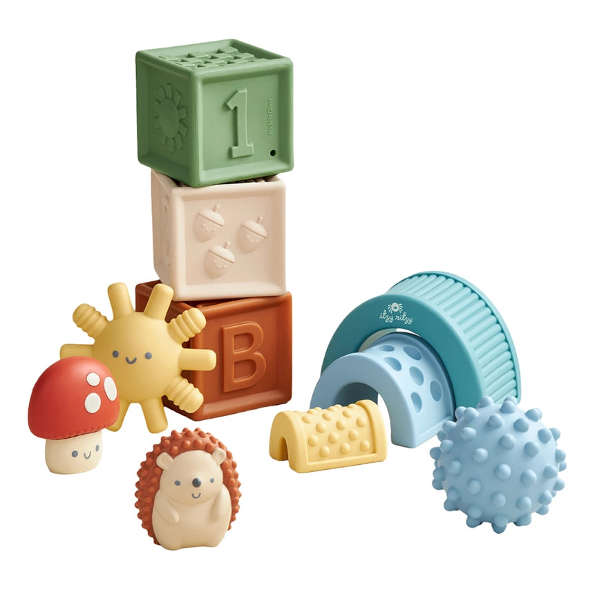 Itzy Ritzy Itzy Blocks Sensory 10 PC Gift Set