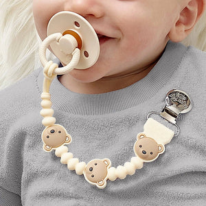 Itzy Ritzy Sweetie Strap Plus Silicone Pacifier Clip - Bear Lifestyle 3