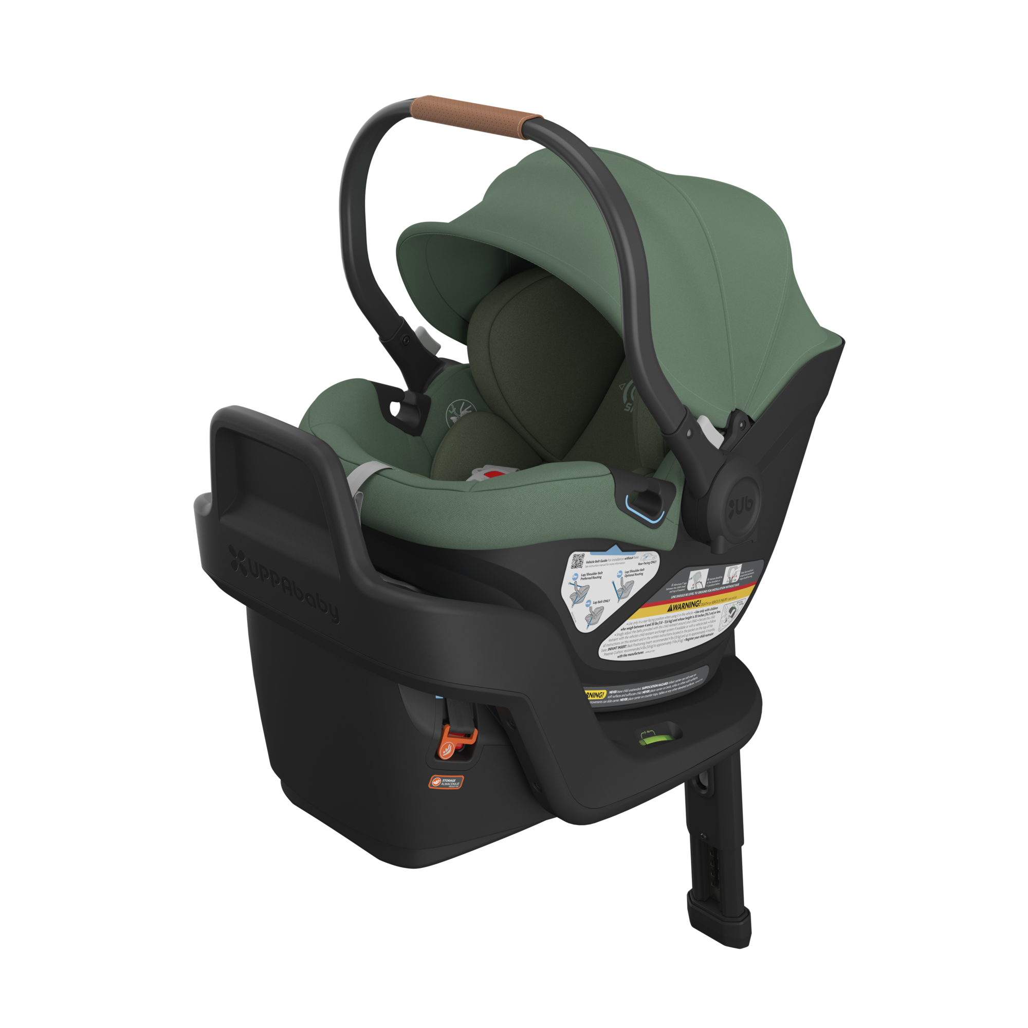 UPPAbaby Aria Infant Car Seat - Gwen (Green/Saddle Leather)