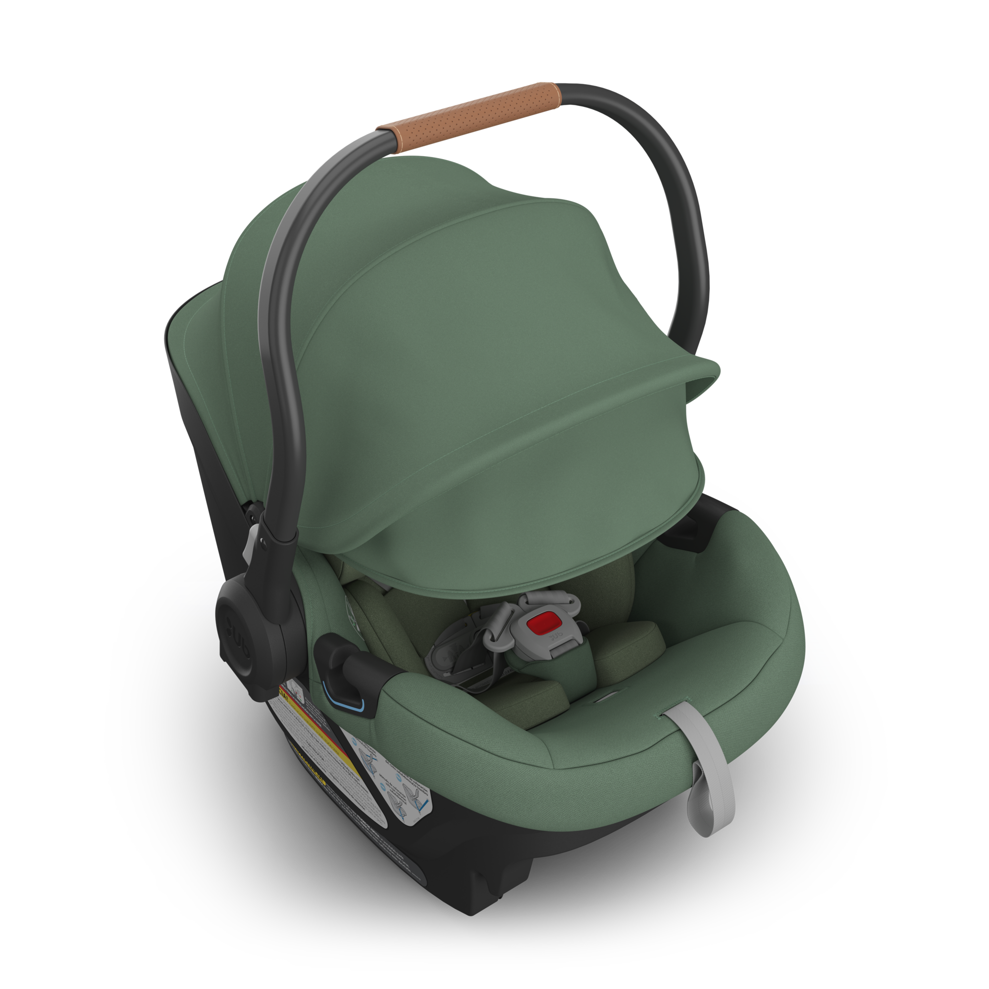 UPPAbaby Aria Infant Car Seat - Gwen (Green/Saddle Leather) Sun Canopy