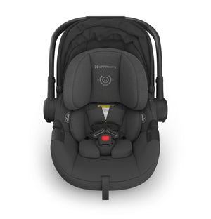 UPPAbaby Aria Infant Car Seat - Jake (Charcoal/Black Leather) Canopy Back
