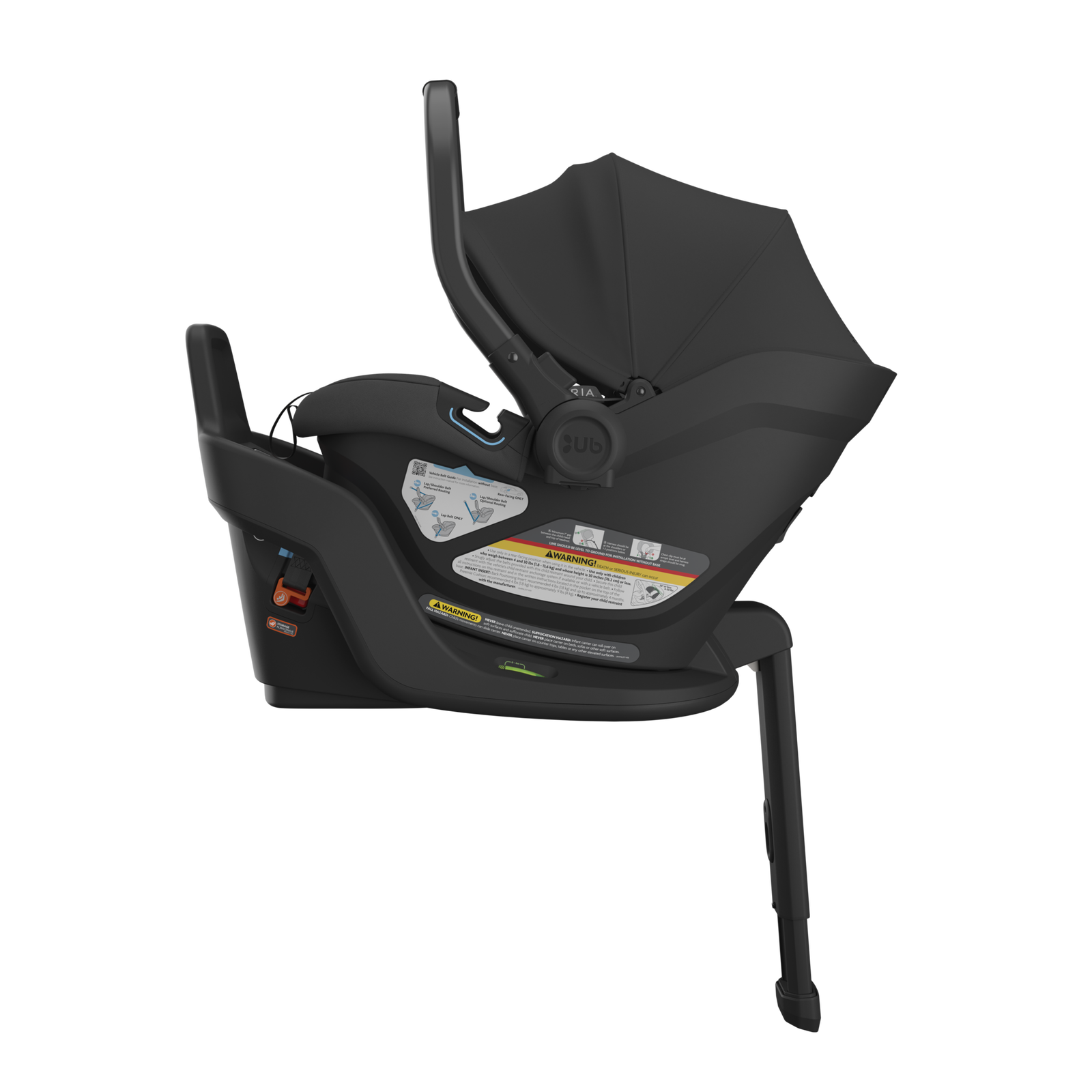 UPPAbaby Aria Infant Car Seat - Jake (Charcoal/Black Leather)