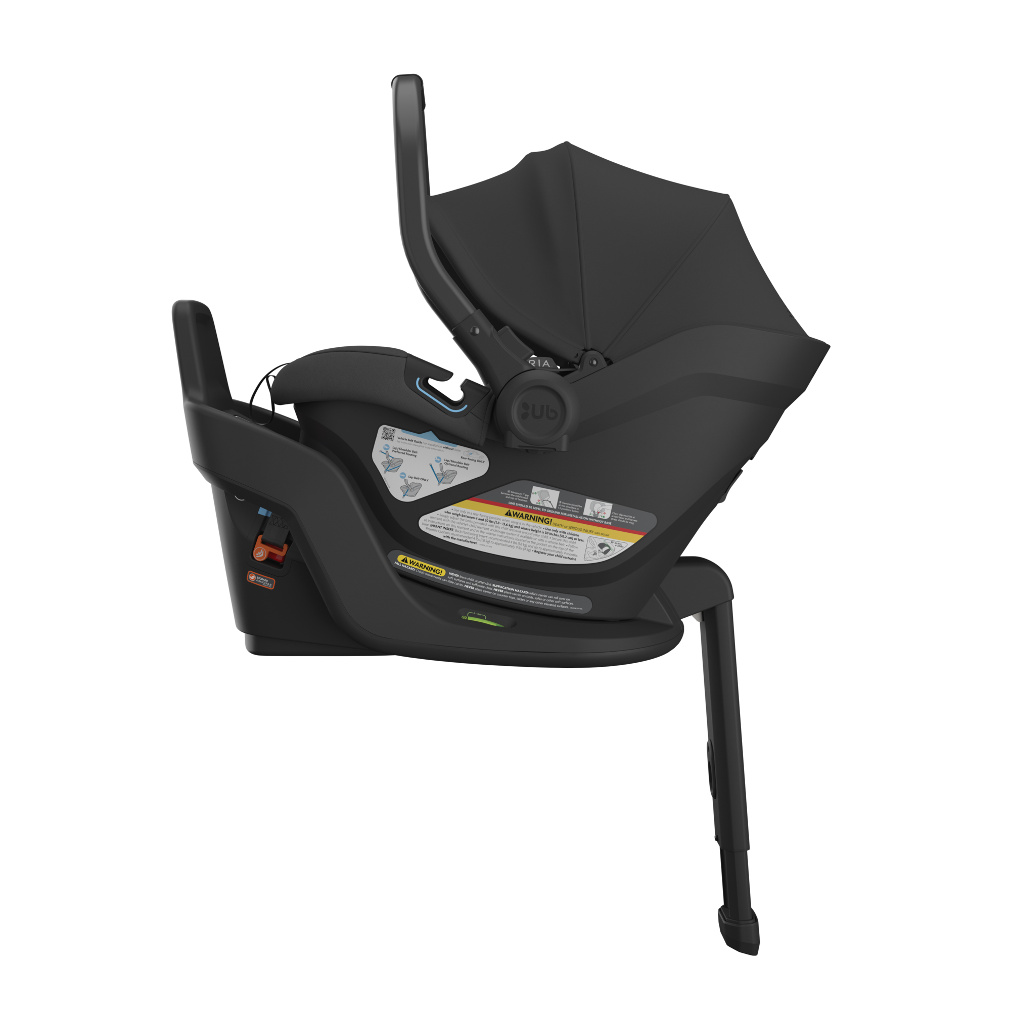 UPPAbaby Aria Infant Car Seat - Jake (Charcoal/Black Leather)