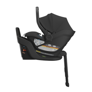 UPPAbaby Aria Infant Car Seat - Jake (Charcoal/Black Leather) Side View