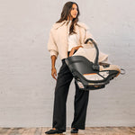 UPPAbaby Aria V2 Infant Car Seat - Ada (Sandstone Melange | Chestnut Leather) - Lifestyle 1