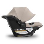 UPPAbaby Aria V2 Infant Car Seat - Ada (Sandstone Melange | Chestnut Leather) - Side View