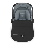 UPPAbaby Aria V2 Infant Car Seat - Callum/Dillan( Stone Blue | Sand Leather)  Included All-Weather FootCover