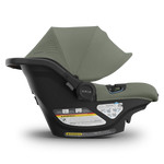 UPPAbaby Aria V2 Infant Car Seat - Evelyn (Meadow Green | Chestnut Leather) Side View