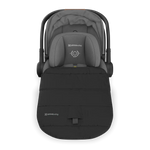 UPPAbaby Aria V2 Infant Car Seat - Greyson (Charcoal Melange | Saddle Leather) Included All-Weather FootCover