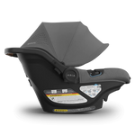 UPPAbaby Aria V2 Infant Car Seat - Greyson (Charcoal Melange | Saddle Leather) Side View