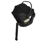 UPPAbaby Aria V2 Infant Car Seat - James (Black | Black Leather) - Back Angle View with Load Leg