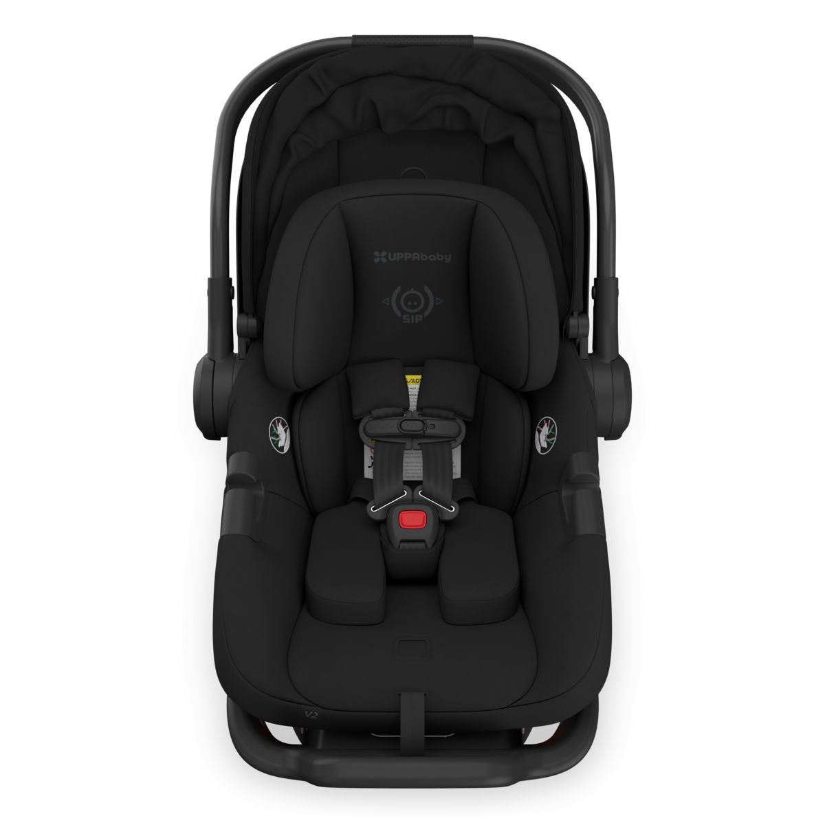 UPPAbaby Aria V2 Infant Car SeatJames (Black | Black Leather) - Interior Seat View