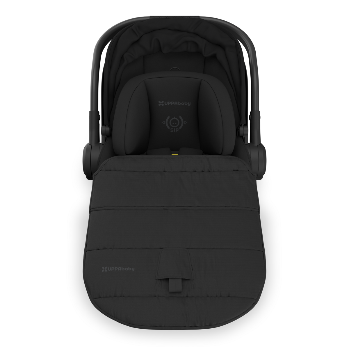 UPPAbaby Aria V2 Infant Car Seat James (Black | Black Leather) - Included  All Weather Foot Cover