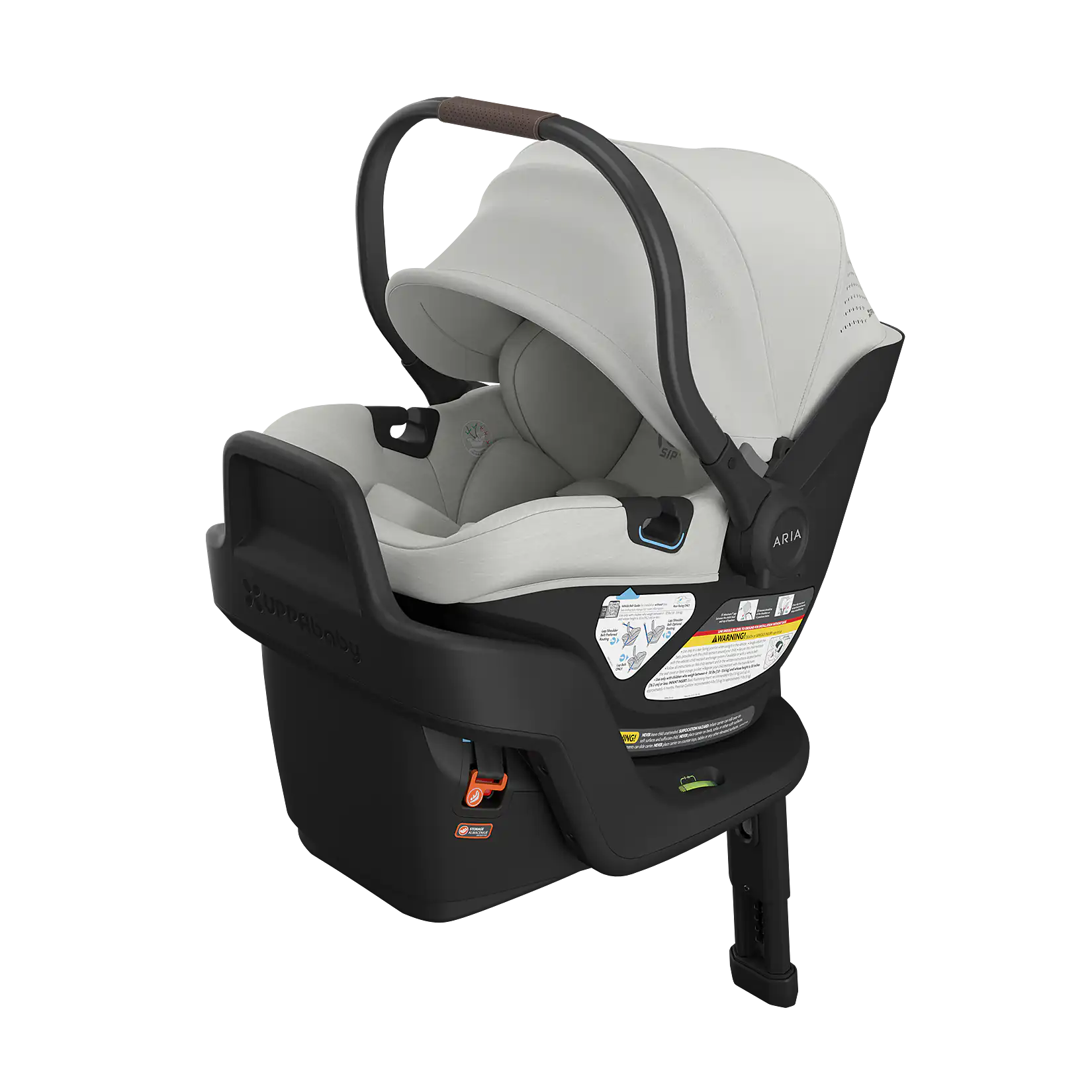 UPPAbaby Aria V2 Infant Car Seat - Savannah (Pearl Grey Melange | Chestnut Leather)