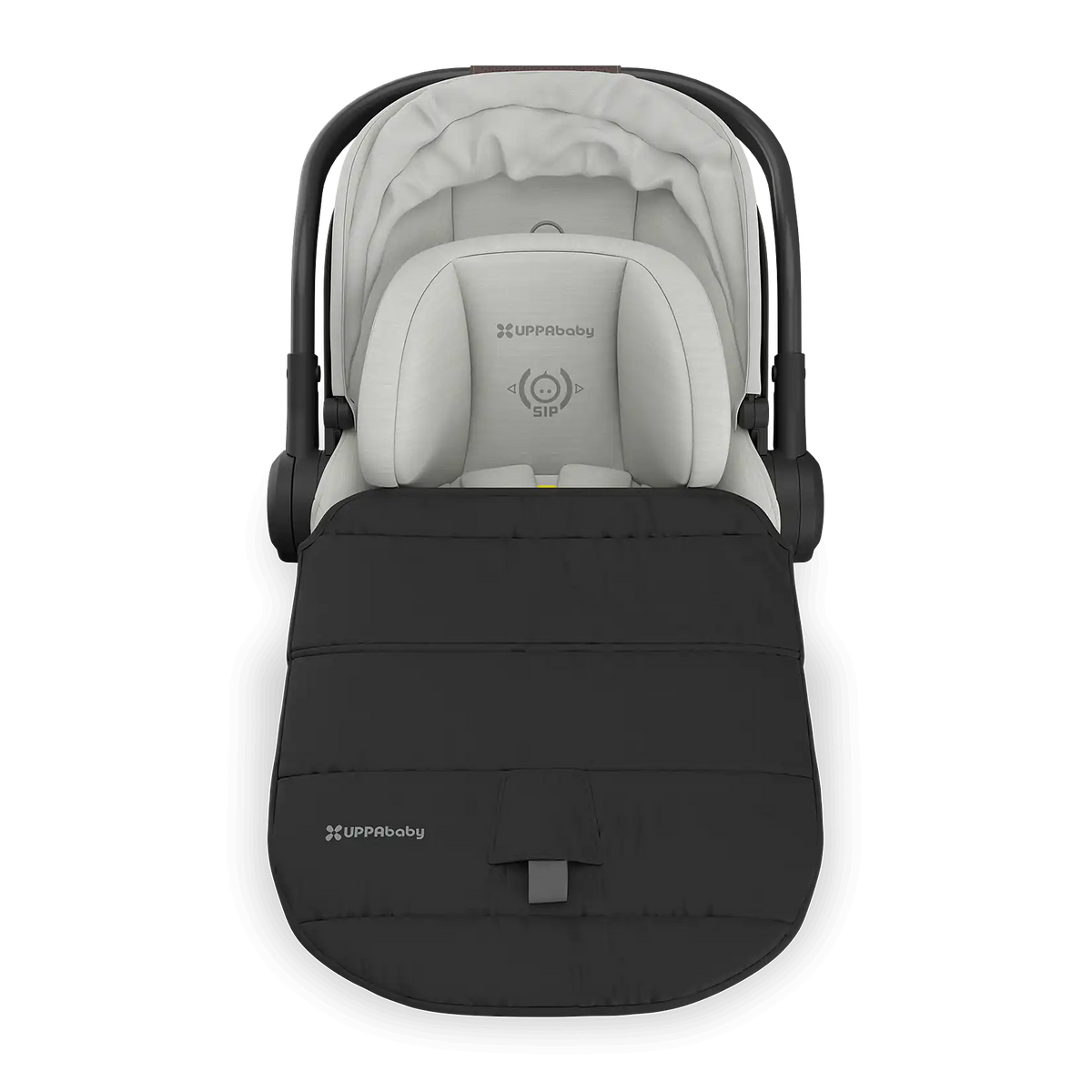 UPPAbaby Aria V2 Infant Car Seat - Savannah (Pearl Grey Melange | Chestnut Leather) Included All-Weather FootCover