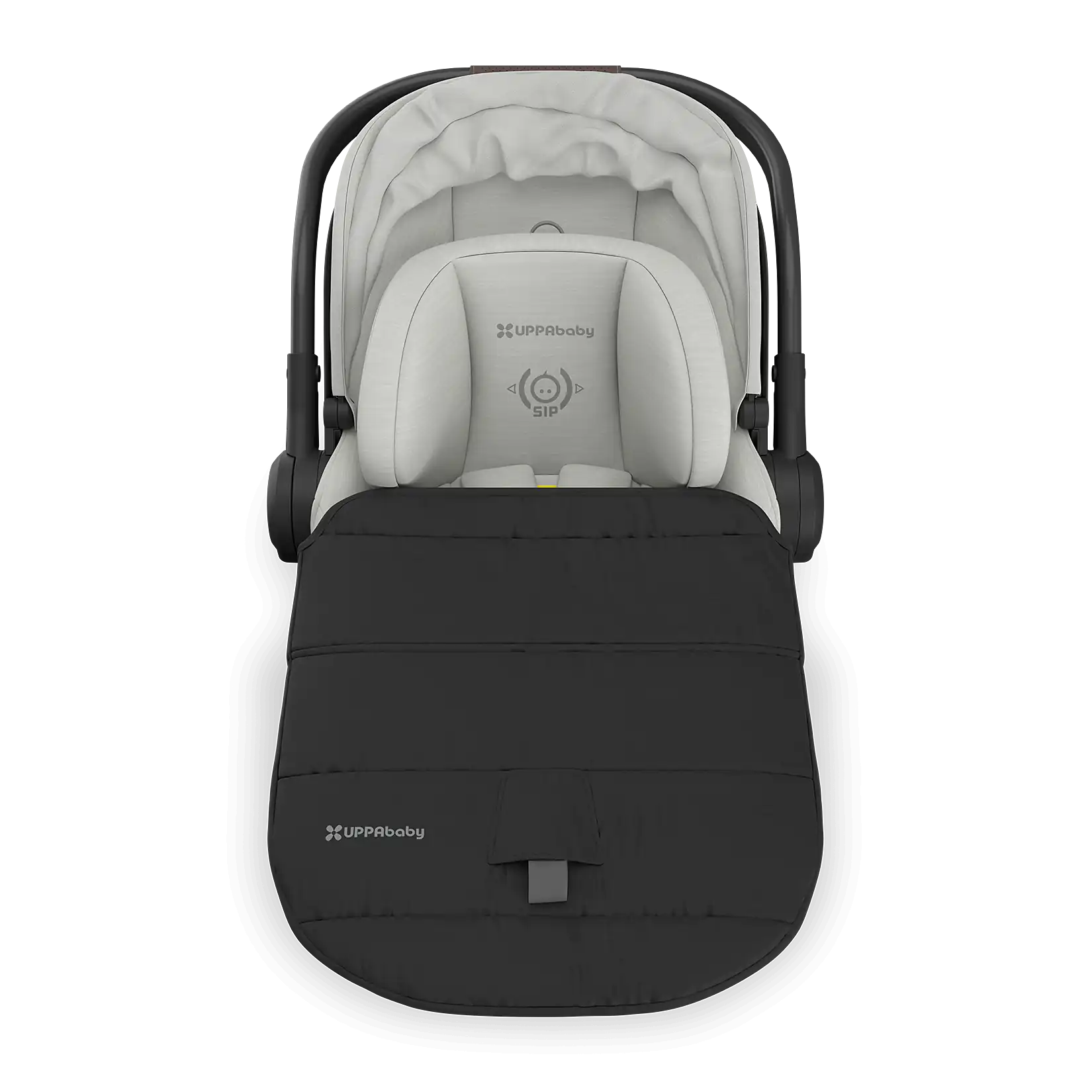 UPPAbaby Aria V2 Infant Car Seat - Savannah (Pearl Grey Melange | Chestnut Leather) Included All-Weather FootCover