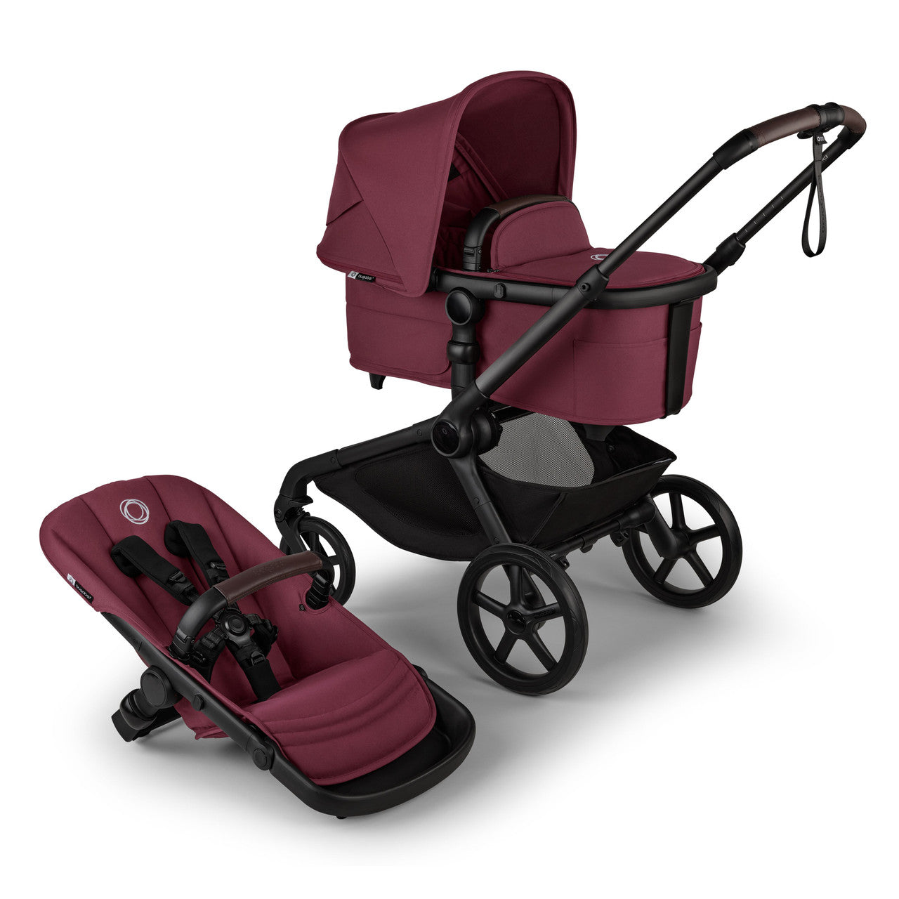 Bugaboo Kangaroo Complete Stroller - Black/Dark Cherry
