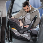 UPPAbaby Mesa V3 Infant Car Seat - Lifestyle Installed in Car with Seat Belt
