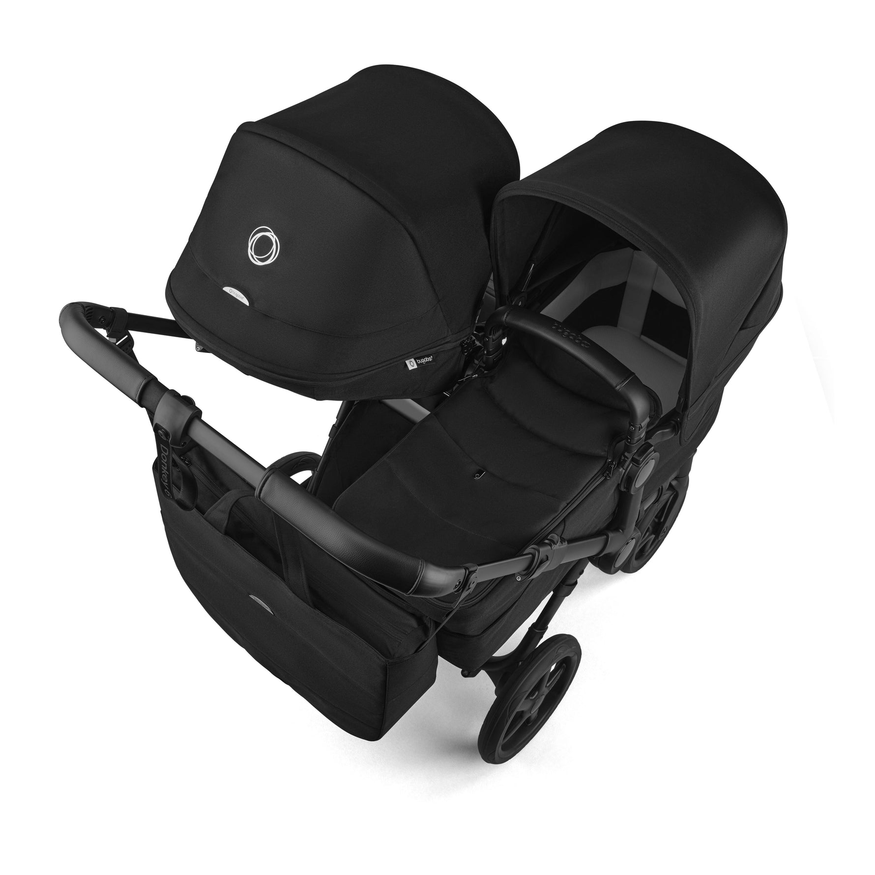 Bugaboo Donkey 6 Mono Complete Stroller - Heritage Black Top View Multi-Age Kids Duo Mode