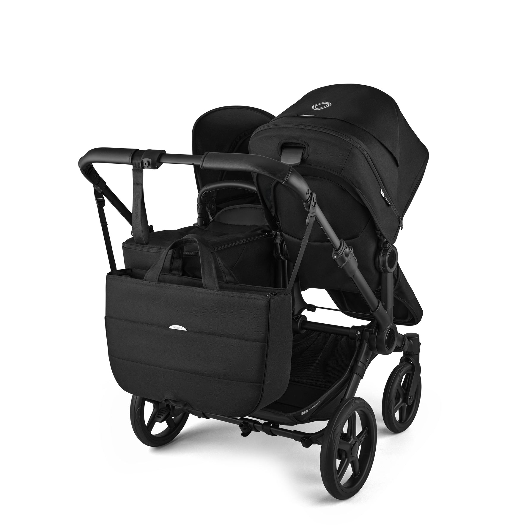 Bugaboo Donkey 6 Mono Complete Stroller - Heritage Black Side Angle Multi-Age Kids Duo Mode with Luggage Bag
