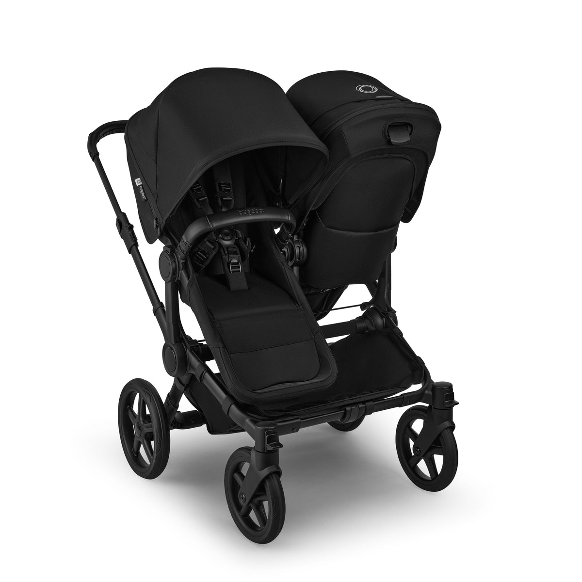 Bugaboo Donkey 6 Mono Complete Stroller - Heritage Black Side Angle Multi-Age Kids Duo Mode or Twin Mode with 2 Toddler Seats