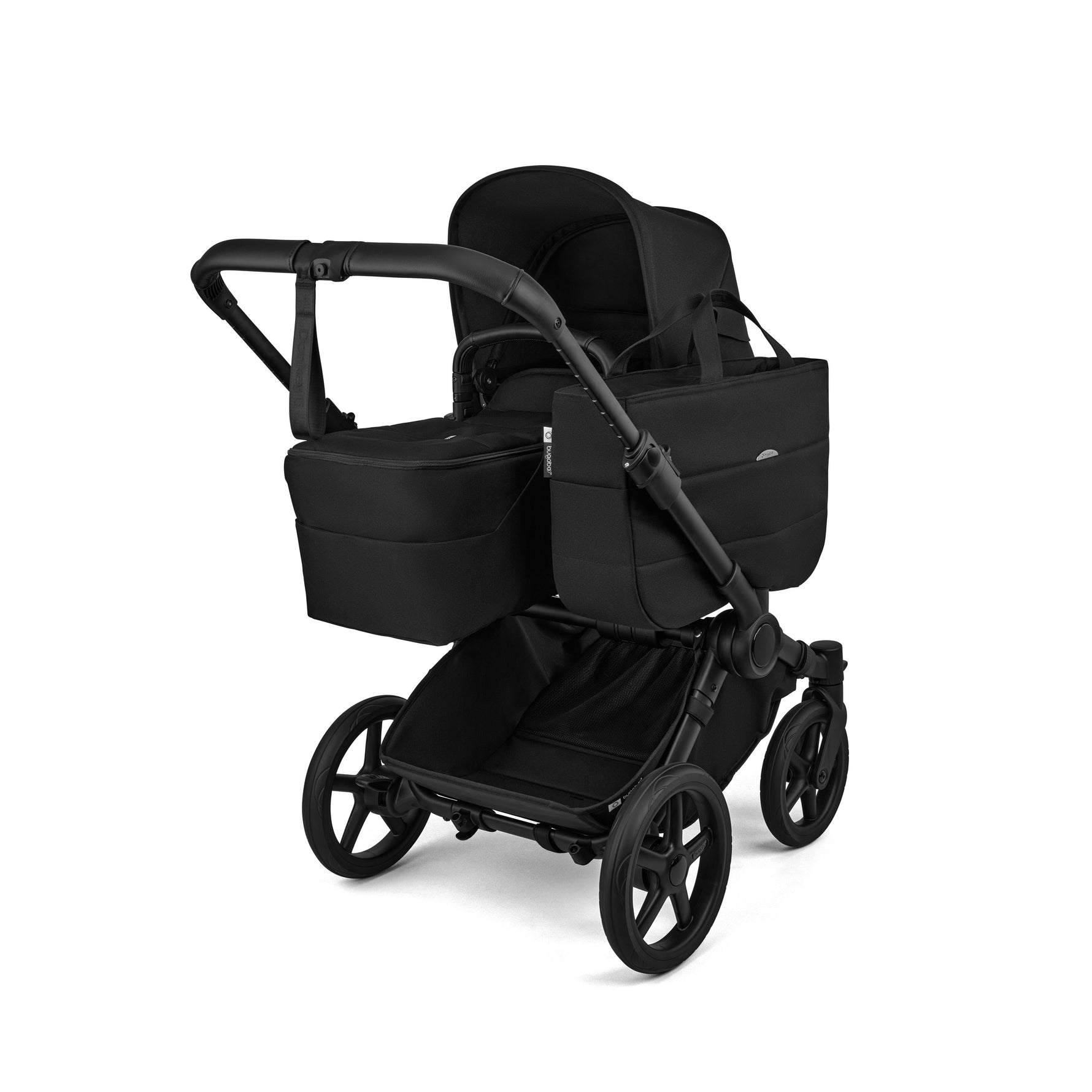 Bugaboo Donkey 6 Mono Complete Stroller - Heritage Black Side Angle Mono Mode