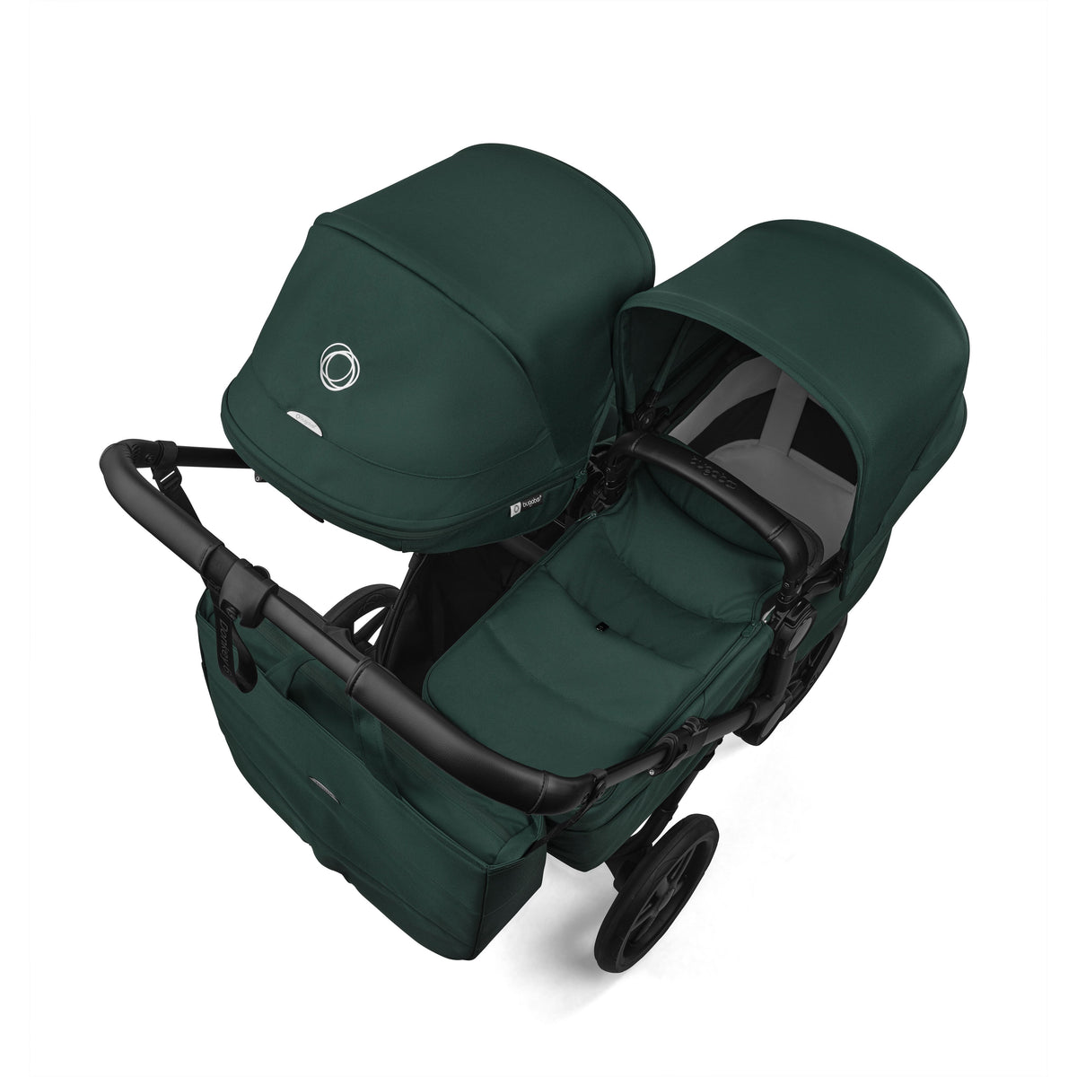 Bugaboo Donkey 6 Mono Complete Stroller - Fern Green Top View Multi-Age Kids Duo Mode