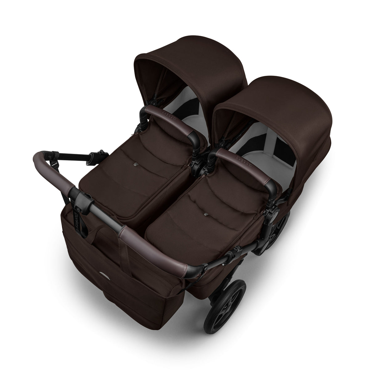 Bugaboo Donkey 6 Mono Complete Stroller - Cocoa Brown With 2 Bassinets Top View