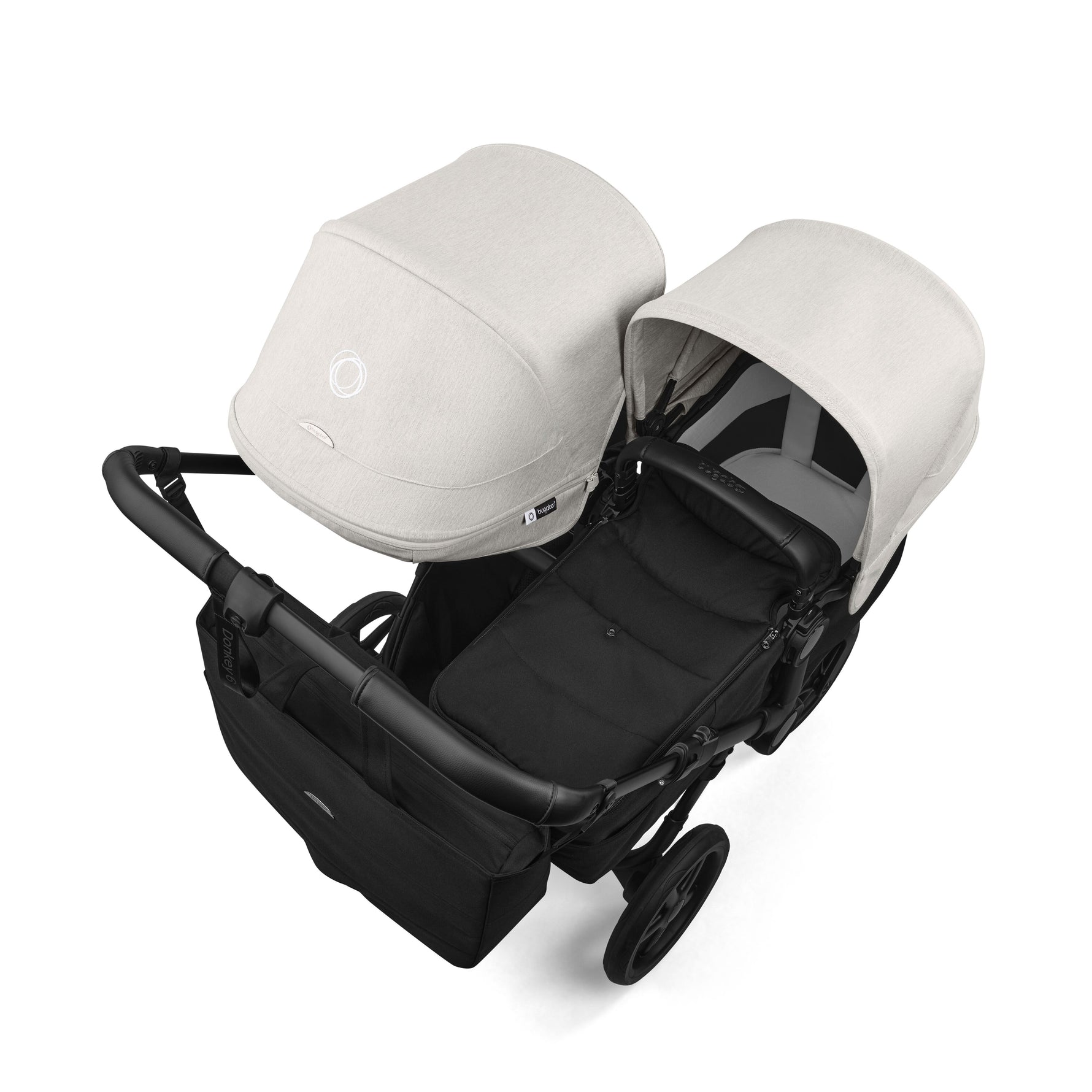 Bugaboo Donkey 6 Mono Complete Stroller - Misty White Top View Multi-Age Kids Duo Mode