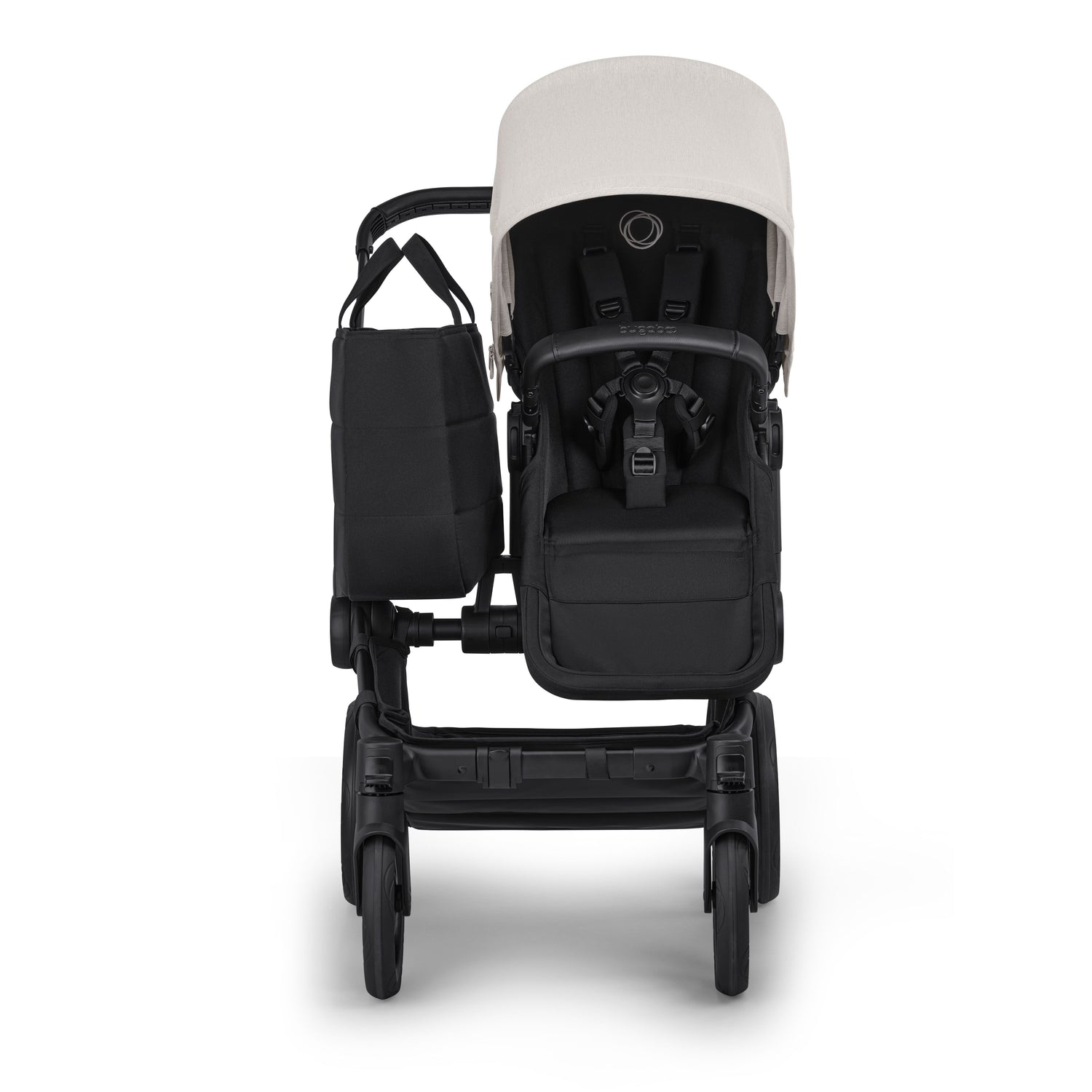 Bugaboo Donkey 6 Mono Complete Stroller - Misty White Front View Mono Mode