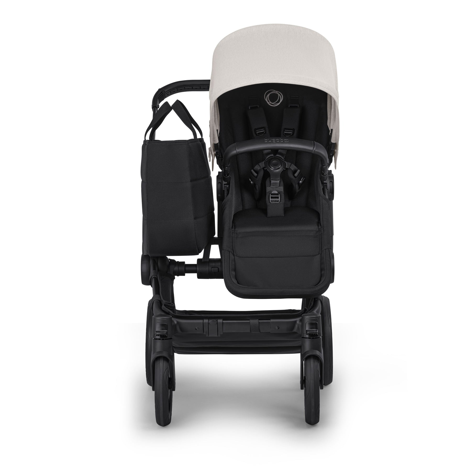 Bugaboo Donkey 6 Mono Complete Stroller - Misty White Front View Mono Mode