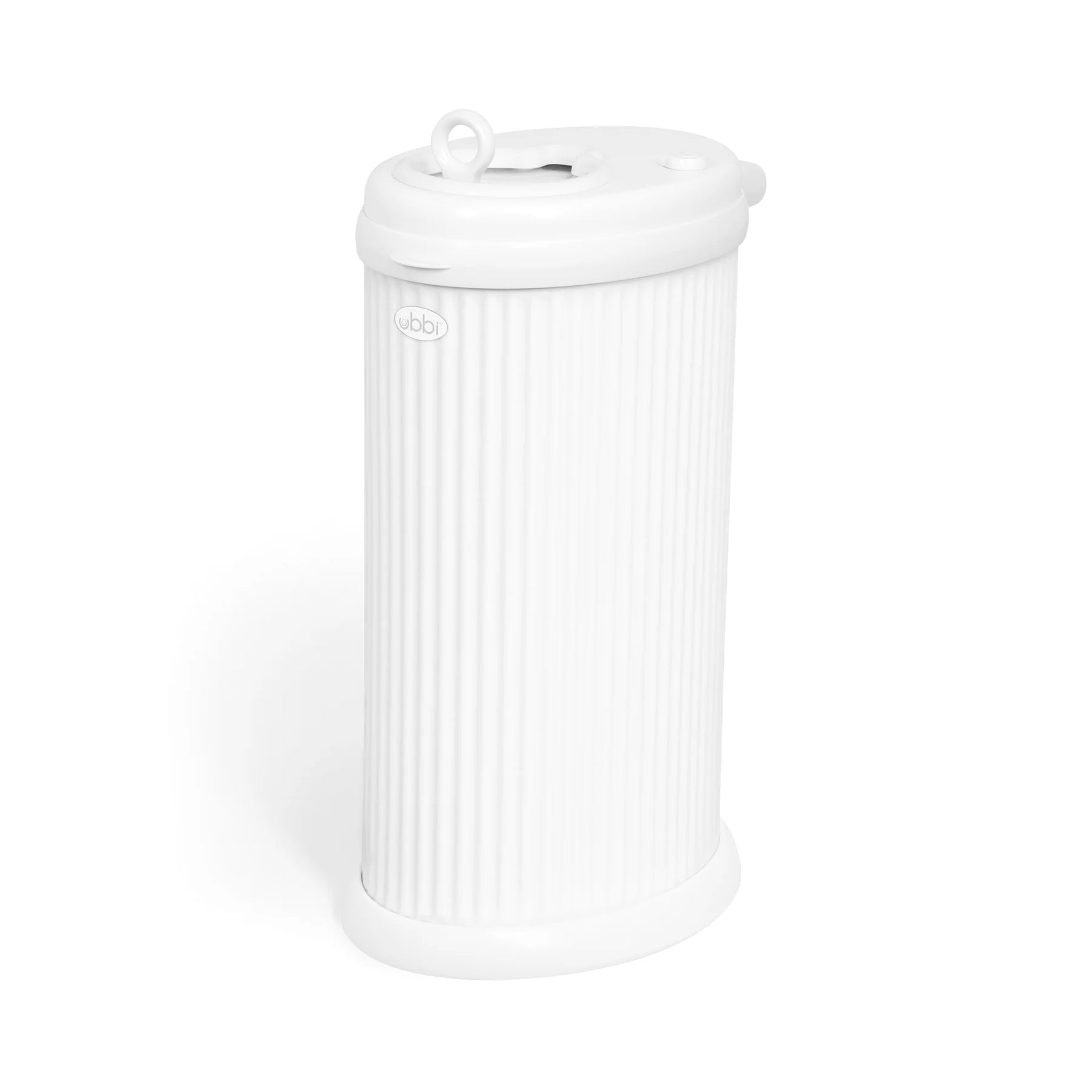 Fluted  Matte White - Ubbi Diaper Pail