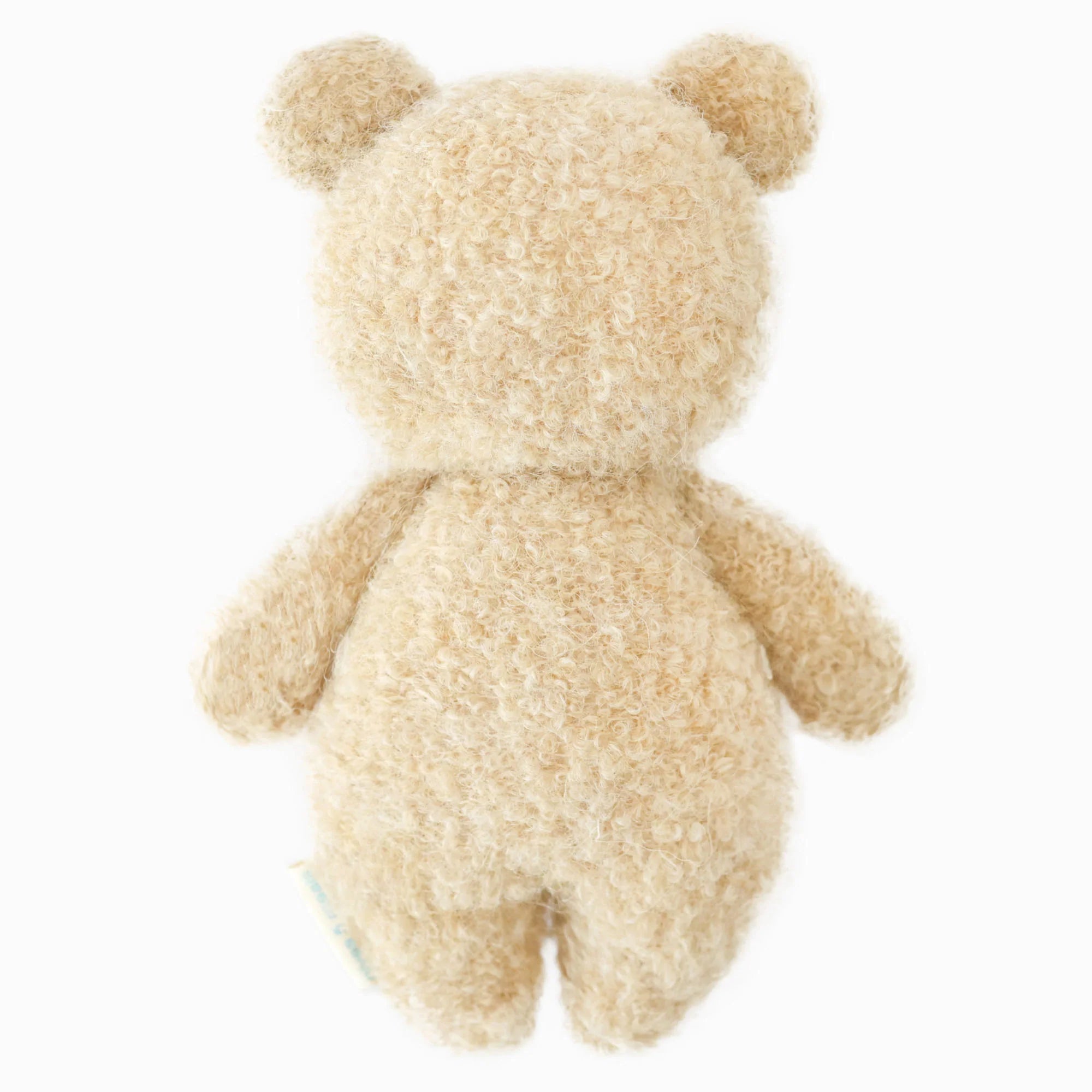 cuddle + kind Hand-Knit Baby Animal - Boucle Bear Honey Back View