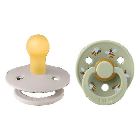 BIBS Pacifier Studio Collection 2 Pack - Mushroom & Sage Bumblebee