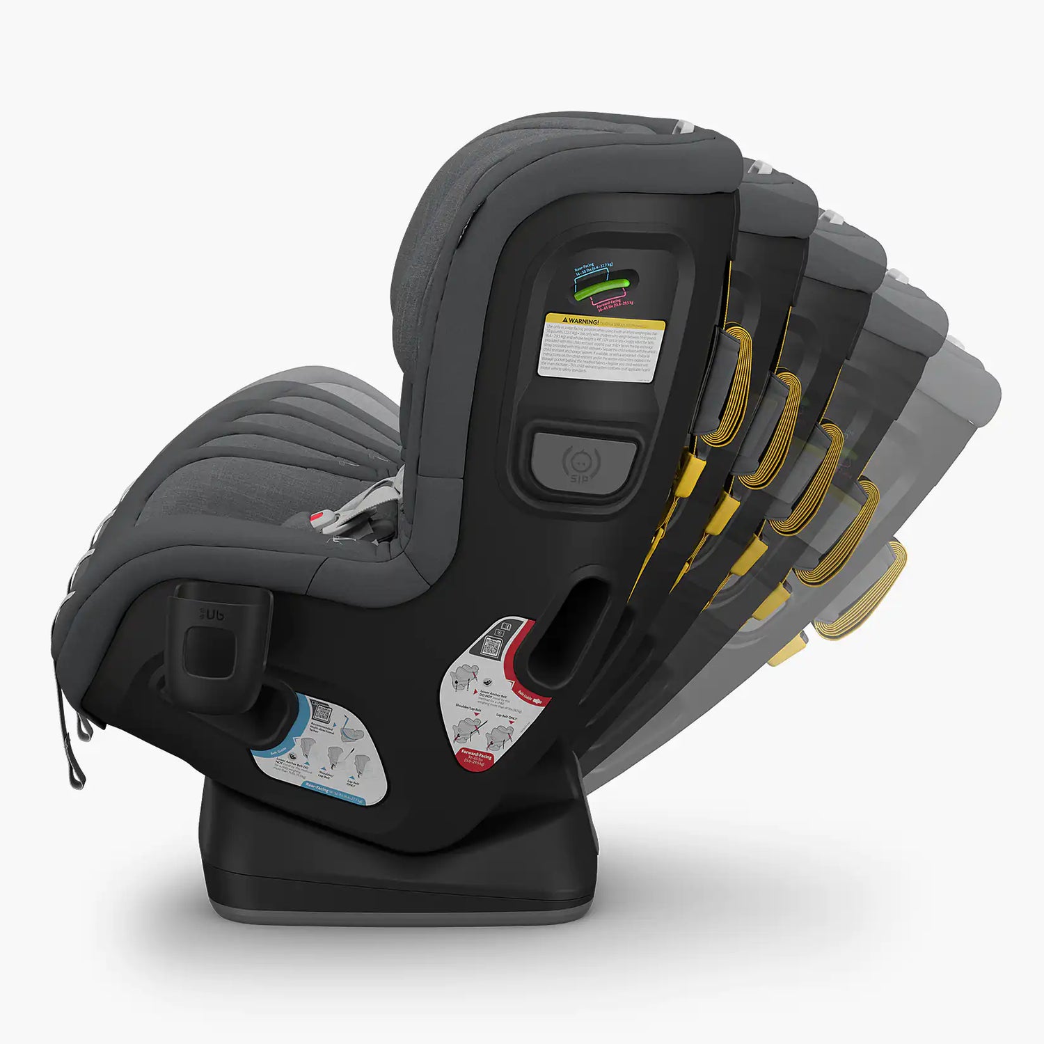 UPPAbaby Rove Convertible Car Seat - Greyson - Recline Settings
