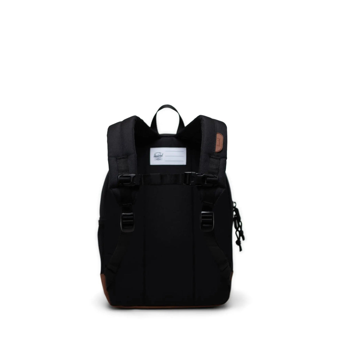 Herschel Heritage Kids Backpack Black/Saddle Brown - Back View