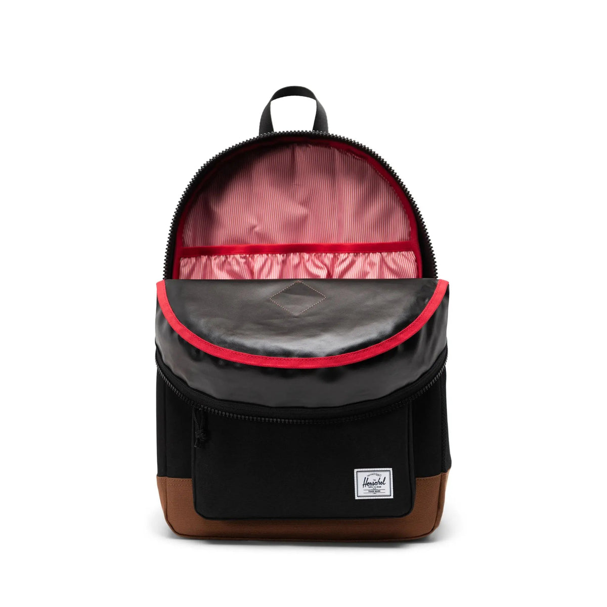 Herschel Heritage Youth Backpack - Black/Saddle Brown Interior Liner