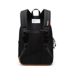 Herschel Heritage Youth Backpack - Black/Saddle Brown Back View