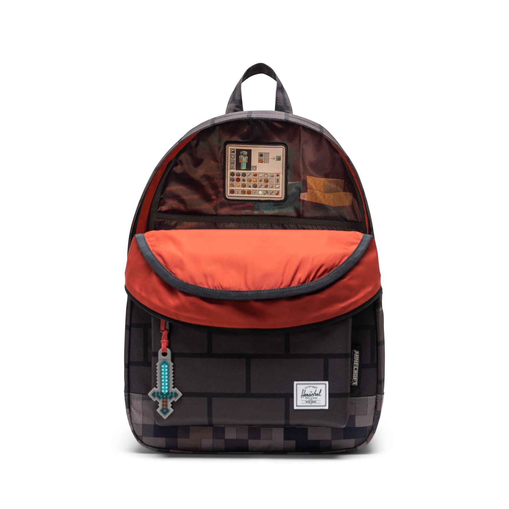 Herschel Minecraft™ Collection Classic Backpack - The Nether Front View with Lining