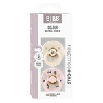 BIBS Pacifier Studio Collection 2 Pack - Ivory & Pink Bumblebee - Packaging