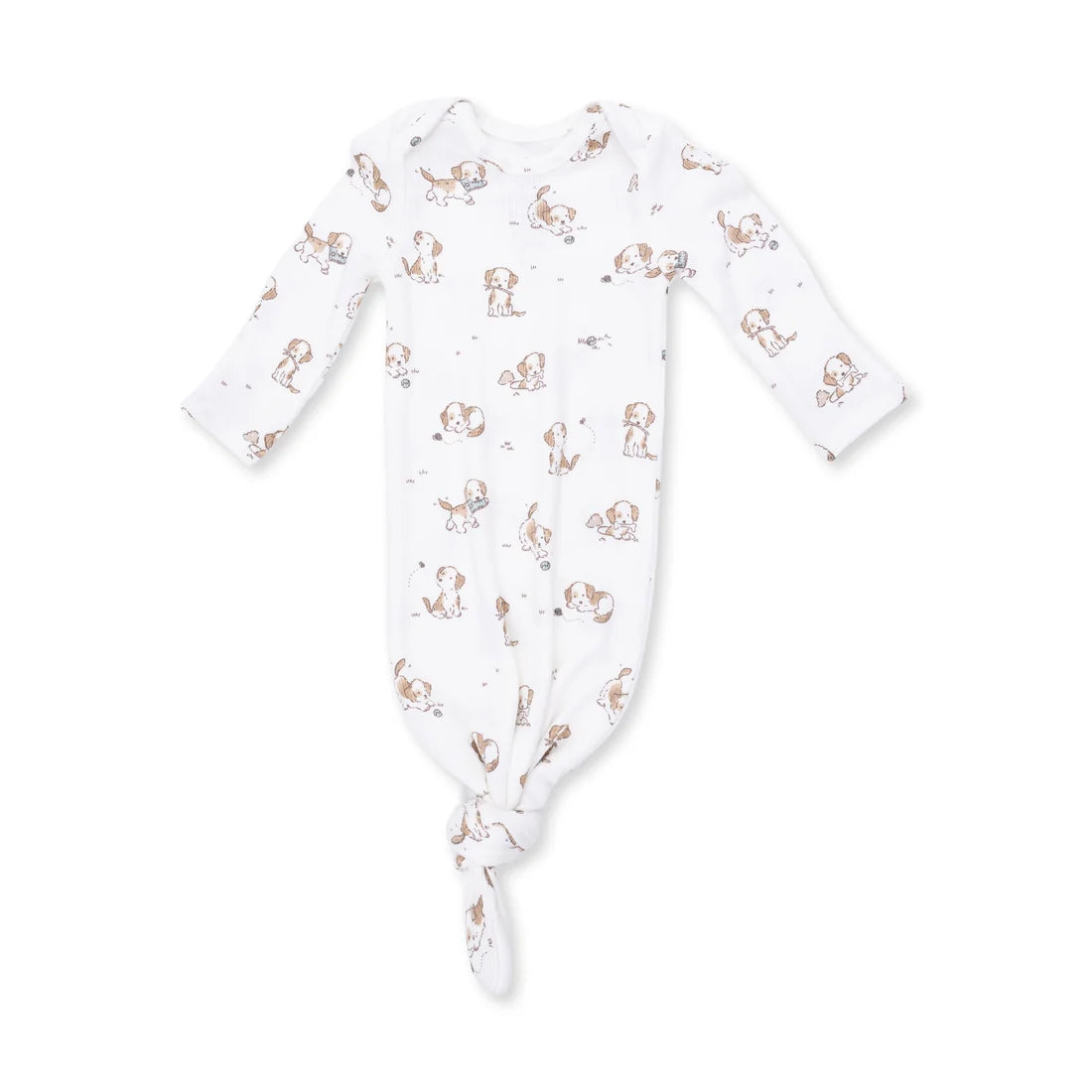 Angel Dear Knotted Gown & Beanie Hat Set - Explorer Puppy - Front View Gown