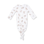 Angel Dear Knotted Gown & Beanie Hat Set - Explorer Puppy - Back View Gown