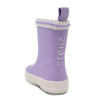 Stonz Toddler & Kid Waterproof Retro Rain Boots - Lilac Back Angle View