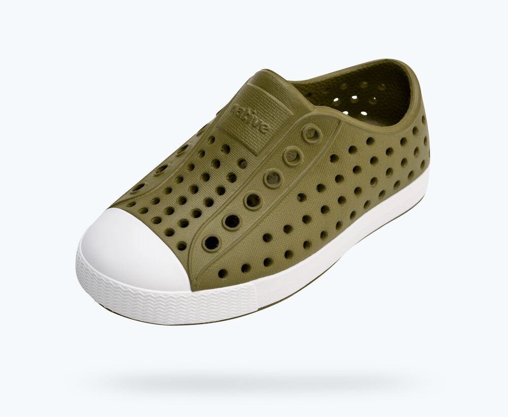 Native Shoes Jefferson Child Shoe - Rookie Green / Shell White