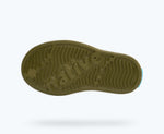 Native Shoes Jefferson Child Shoe - Rookie Green / Shell White Sole View