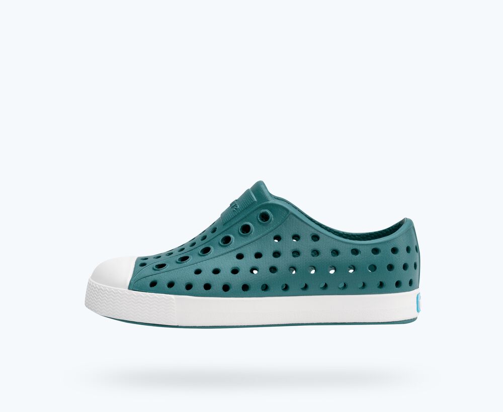 Native Shoes Jefferson Child Shoe - Patina Green / Shell White 2