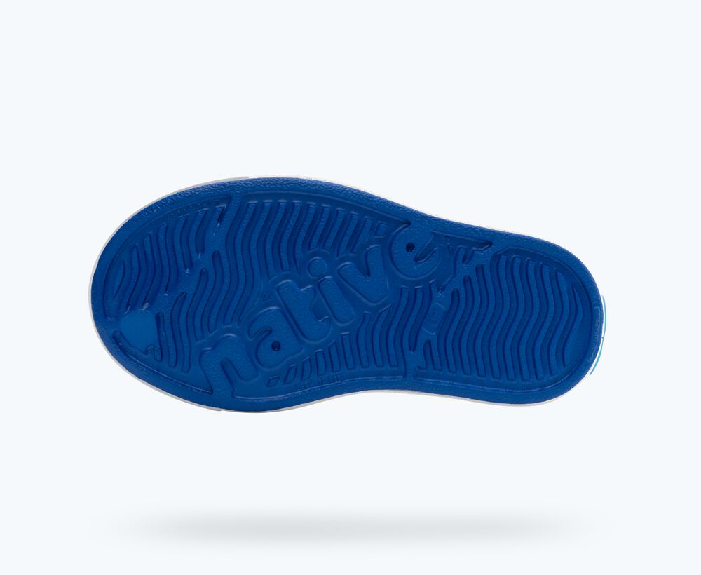 Native Shoes Jefferson Child Shoe - UV Blue / Shell White - Sole View
