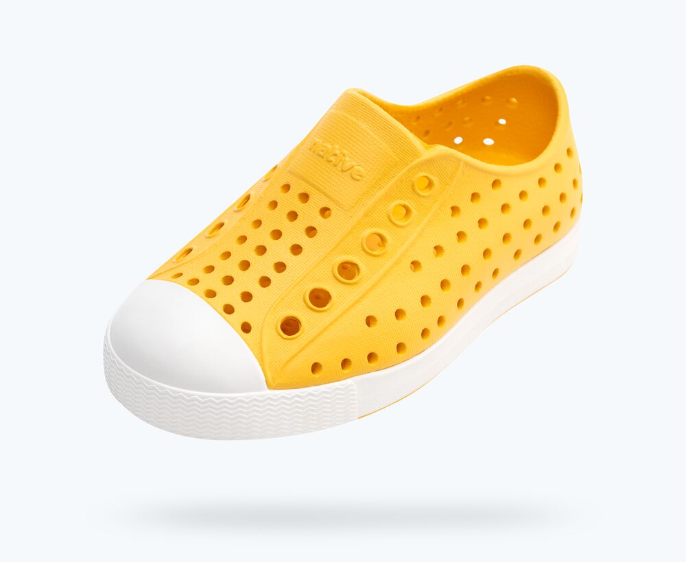 Native Shoes Jefferson Child Shoe - Pollen Yellow / Shell White