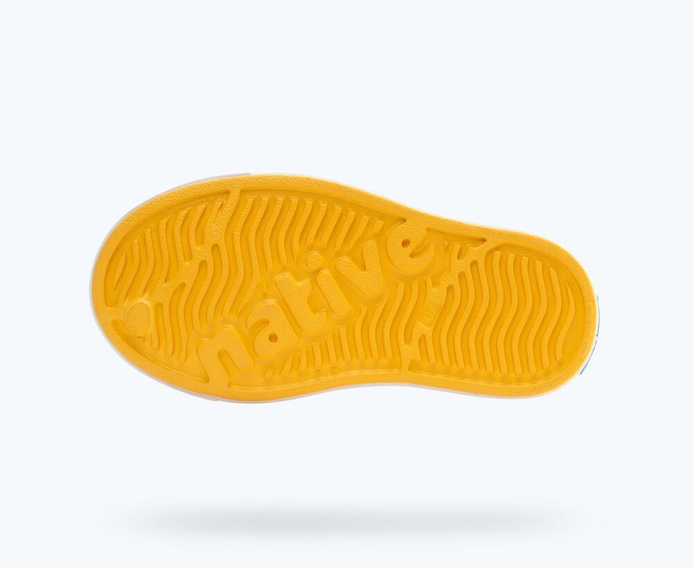 Native Shoes Jefferson Child Shoe - Pollen Yellow / Shell White - Sole View