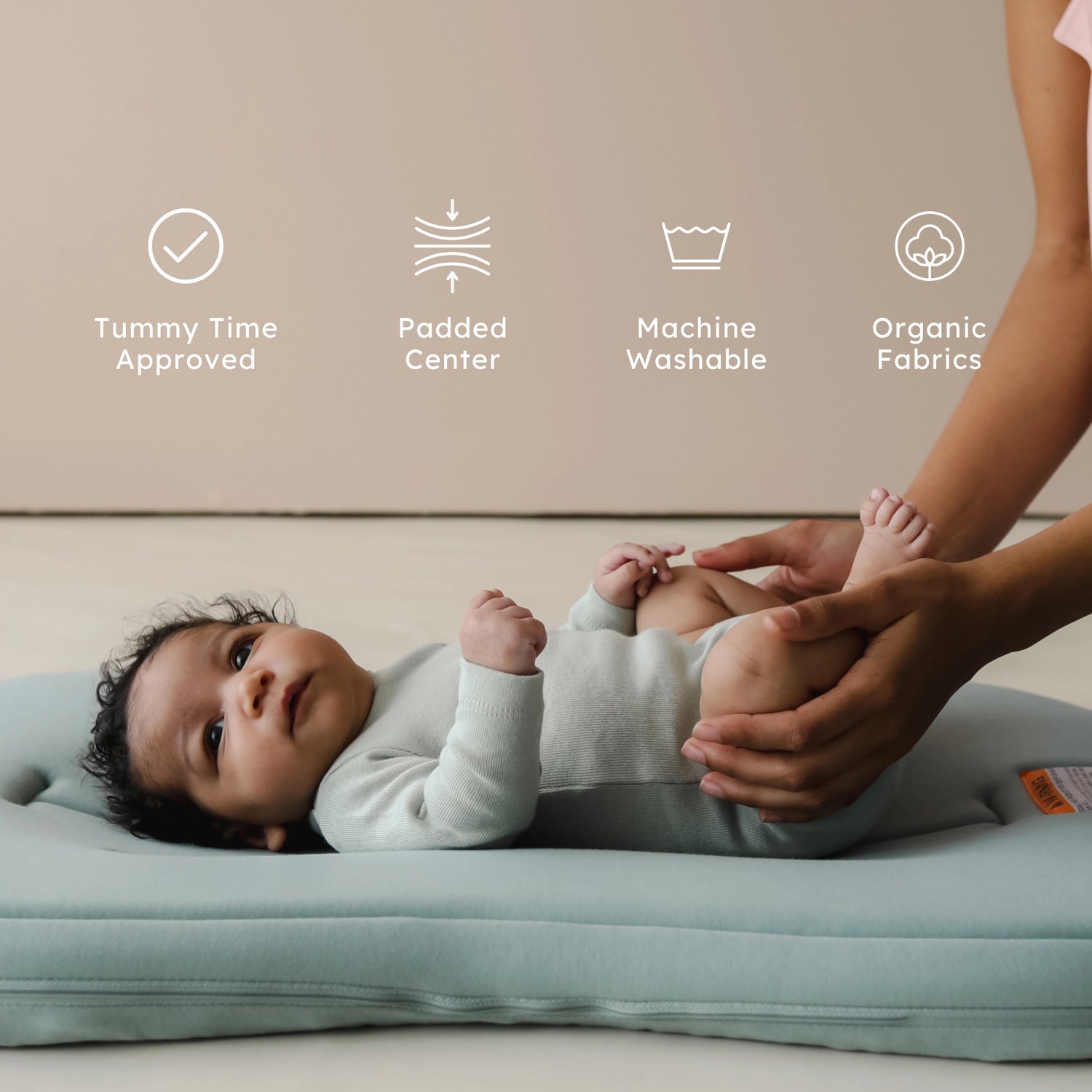 Snuggle Me Organic Curve Lounger - Slate